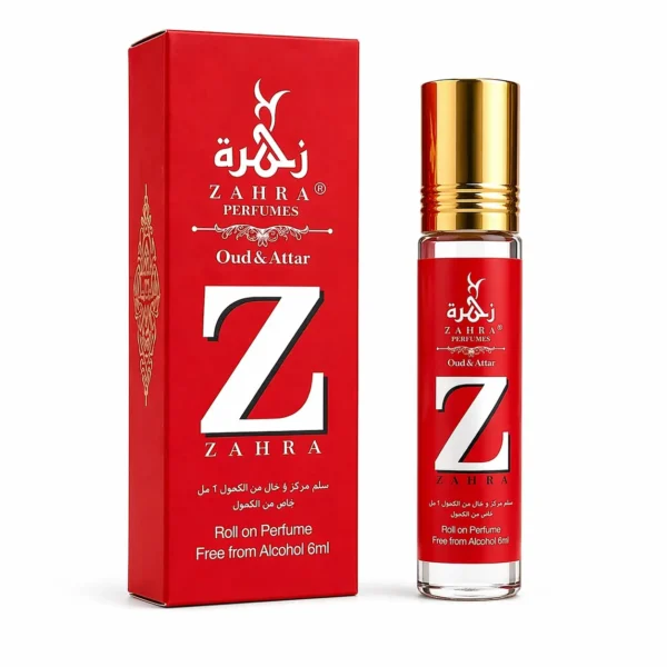 ZAHRA Z Z Attar by Zahra Perfumes – Long Lasting Alcohol-Free Roll On Perfume Oil | Premium Arabian Fragrance for Men & Women | Concentrated Attar Perfume | 6ml
