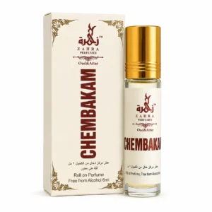 CHEMBAKAM ATTAR Zahra Perfumes Chembakam Roll-On Attar Perfume 6ml | Alcohol-Free Concentrated Perfume Oil | Long Lasting Floral Champaka Fragrance | Pocket Size Unisex Non-Alcoholic Ittar for Men & Women